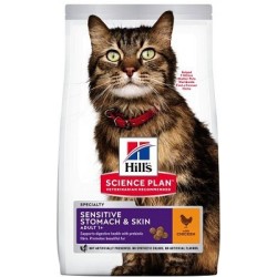 Hill's SP Feline Sensitive Stomach & Skin sausas pašaras katėms