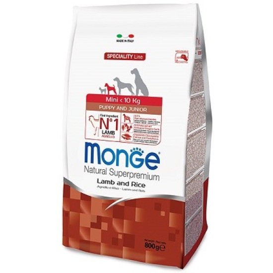 Monge Mini Puppy Lamb sausas pašaras šunims iki 1 metų Monge Mini Puppy Lamb sausas pašaras šunims iki 1 metų