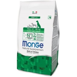 Monge Maxi Puppy & Junior Chicken sausas maistas šunims iki 1metų