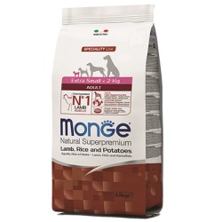 Monge Extra Small Adult sausas maistas šunims su ėriena