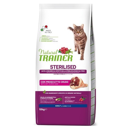 NATURAL TRAINER Cat Adult Sterilised HAM Su Vytintu Kumpiu NATURAL TRAINER Cat Adult Sterilised HAM Su Vytintu Kumpiu