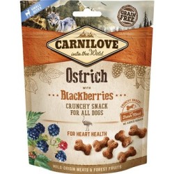 Carnilove Ostrich with Blackberries with fresh meat skanėstas šunims