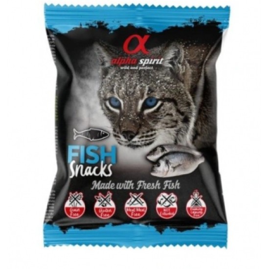 ALPHA SPIRIT SNACKS CAT skanėstai katėms su žuvimi ALPHA SPIRIT SNACKS CAT skanėstai katėms su žuvimi