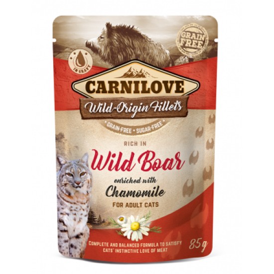 Carnilove konservai katėms su šerniena ir ramunėlėmis