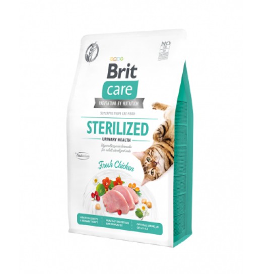 Brit Care Cat Urinary Sterilized sausas maistas sterilizuotoms katėms 