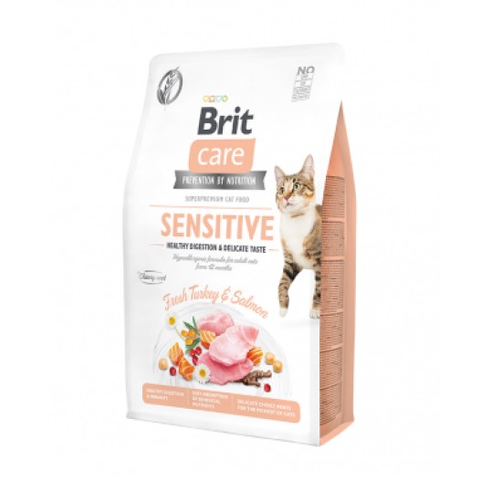Brit Care Cat Sensitive Healthy Digestion sausas maistas katėms