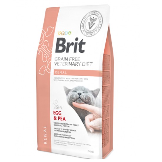 Brit GF Veterinary Diets sausas maistas katėms Renal