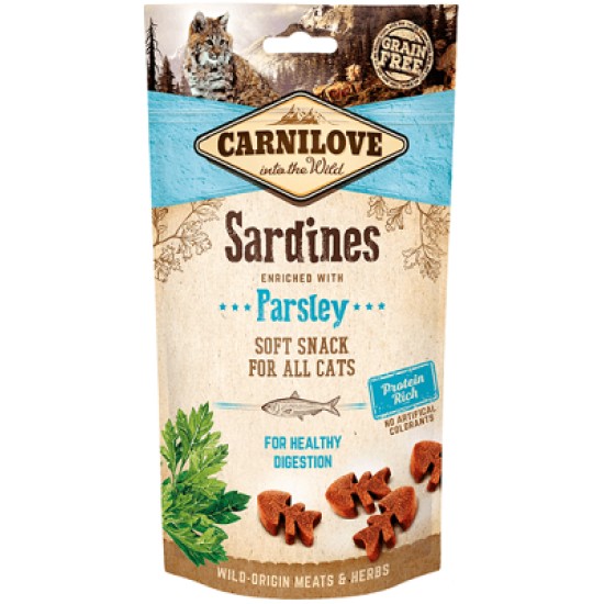 Carnilove Sardines Parsley skanėstai katėms su sardinėmis ir petražolėmis Carnilove Sardines Parsley skanėstai katėms su sardinėmis ir petražolėmis