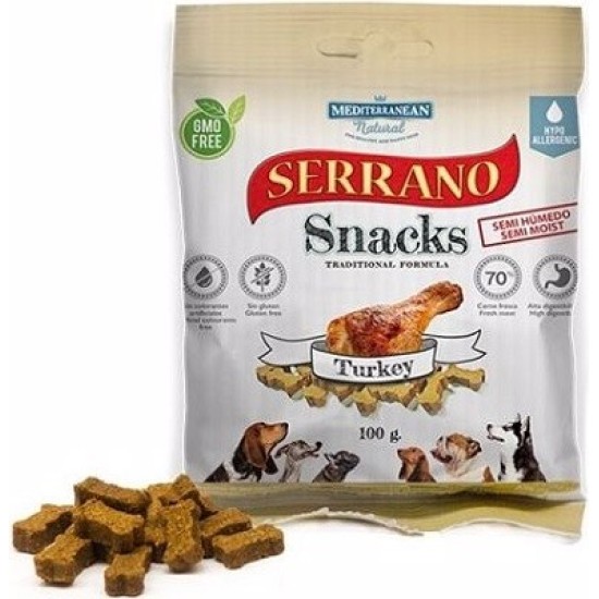 Serrano Snack for Dog Turkey  skanėstai šunims su kalakutiena