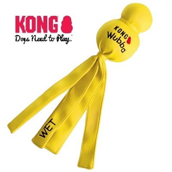 KONG Wet Wubba plūduriuojantis žaislas KONG Wet Wubba plūduriuojantis žaislas