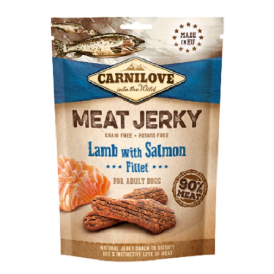 Carnilove Dog Jerky Lamb&Salmon Fillet skanėstas šunims