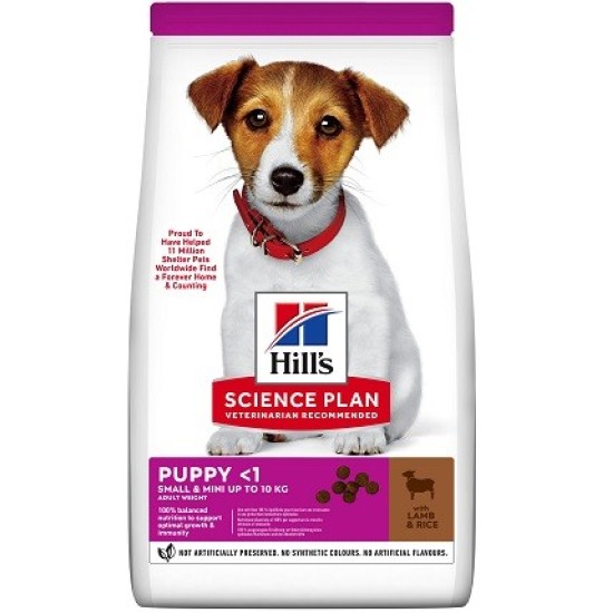 Hill's SP Puppy Small&Mini Lamb&Rice sausas pašaras šunims iki 1 metų