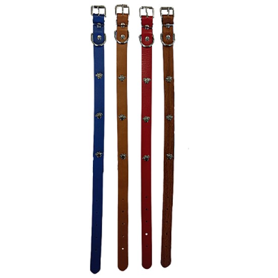 Antkaklis dekoruotas pėdutėm, 45cm, įvairių spalvų - Raudona