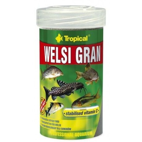 Tropical Welsi Gran Granuliuotas maistas dugninėms žuvims