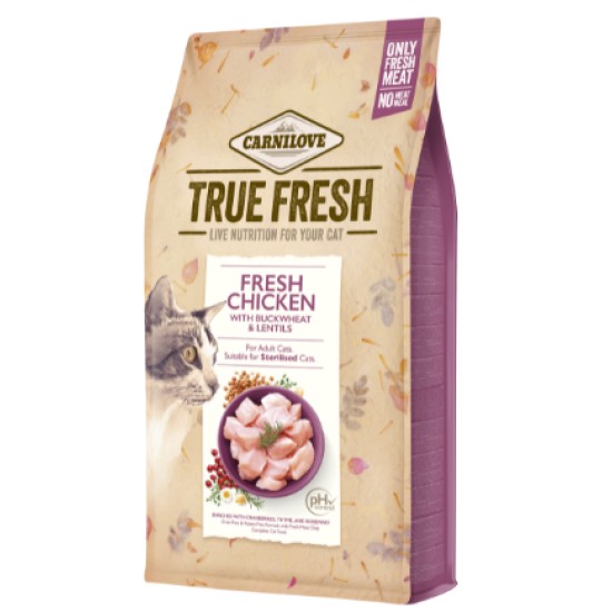 Carnilove True Fresh Cat Fresh Chicken sausas maistas katėms Carnilove True Fresh Cat Fresh Chicken sausas maistas katėms