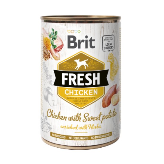Brit Fresh Chicken&Sweet Potato konservai šunims