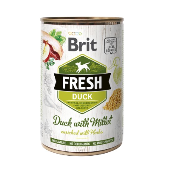 Brit Fresh Duck&Millet konservai šunims