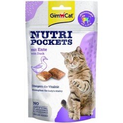 GIMCAT NUTRI POCKETS Duck skanėstai katėms su antiena