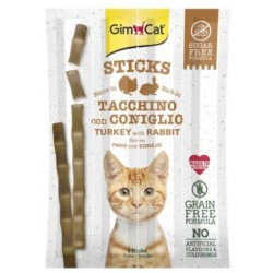 Gimcat GF Sticks Turkey&Rabbit skanėstas katėms su kalakutiena ir triušiena