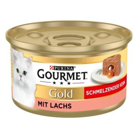 Gourmet Gold Melting Heart konservai katėms su lašiša Gourmet Gold Melting Heart konservai katėms su lašiša