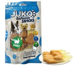 Juko skanėstas šunims triušio ausys su vištiena Juko skanėstas šunims triušio ausys su vištiena