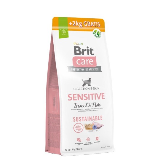 Brit Care Insect & Fish sausas maistas šunims 12+2kg