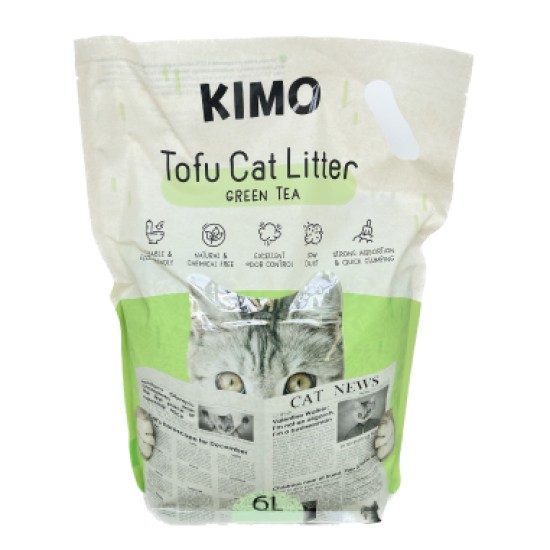 KIMO tofu kraikas katėms žaliosios arbatos kvapo KIMO tofu kraikas katėms žaliosios arbatos kvapo