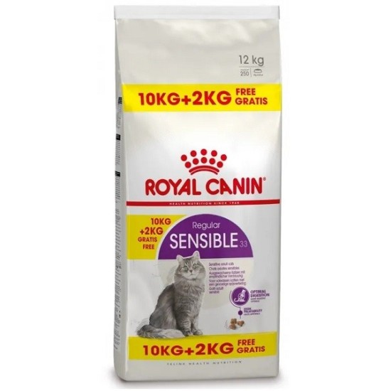 Royal Canin FHN Sensible 10 kg + 2 kg nemokamai