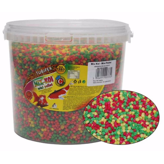Maistas tvenkinio žuvims KOI MIX mini pellet 3 l