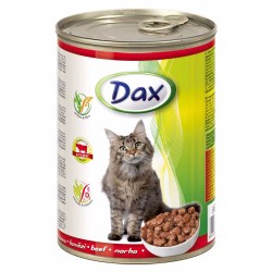 Dax Cat gabaliukai su jautiena konservas 415 g Dax Cat gabaliukai su jautiena konservas 415 g