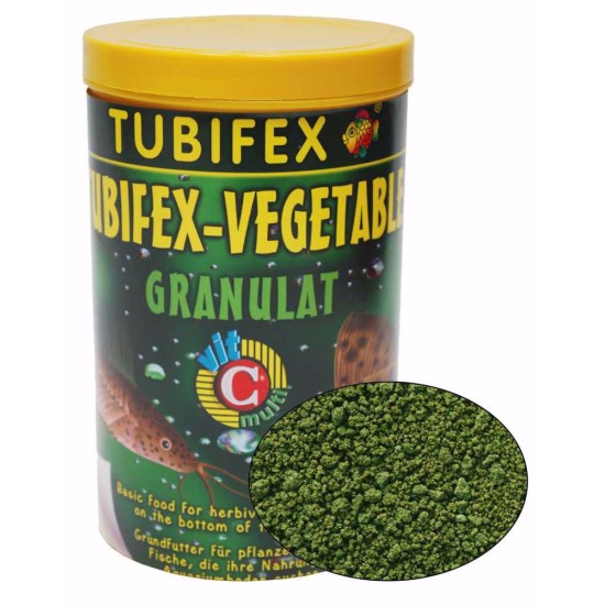Maistas žolėdėms dugninėms žuvims Tubifex Vegetable Granulat, 125 ml