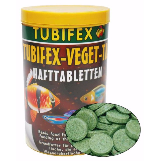 Maistas žuvims Tubifex Veget Tab, 125 ml