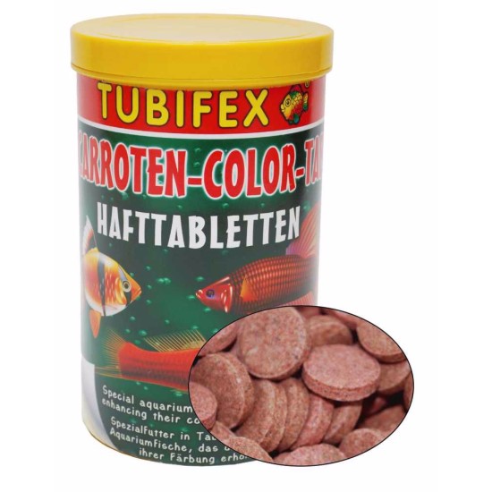 Maistas žuvims Tubifex Karoten Color Tab, 125 ml