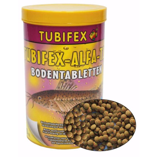 Maistas dugninėms žuvims Tubifex Alfa Tab 250 ml