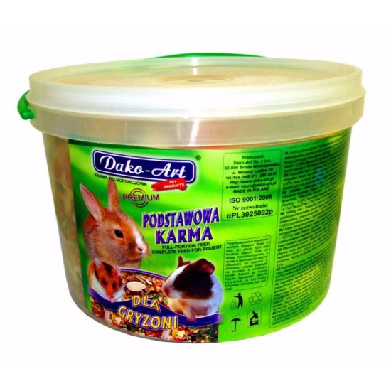 Maisto mišinys graužikams Dako 3 l