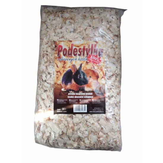 Medžio drožlių kraikas graužikams JLP 30 l