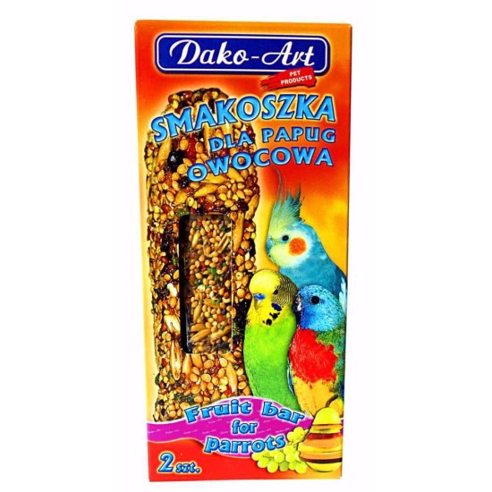 Skanėstas papūgoms su vaisiais Dako (2 vnt.)