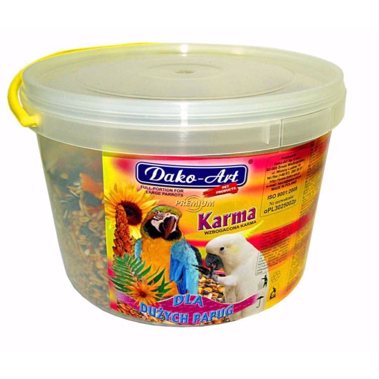 Maisto mišinys didelė papūga Dako 3 l