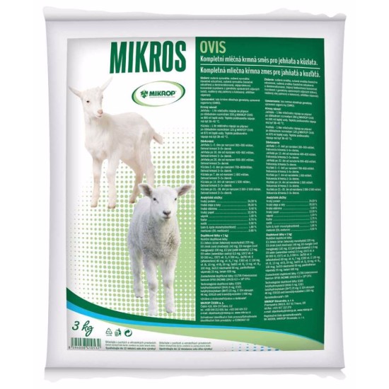 MIKROS OVIS džiovintas pienas ėriena ožka 3 kg