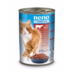 RENO cat su jautiena gabaliukai 415 g