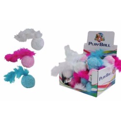 Kamuoliukas katėms su plunksnomis 6 cm