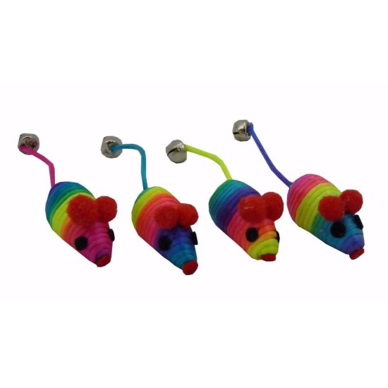 Pelė vaivorykštė su varpeliu 5 cm