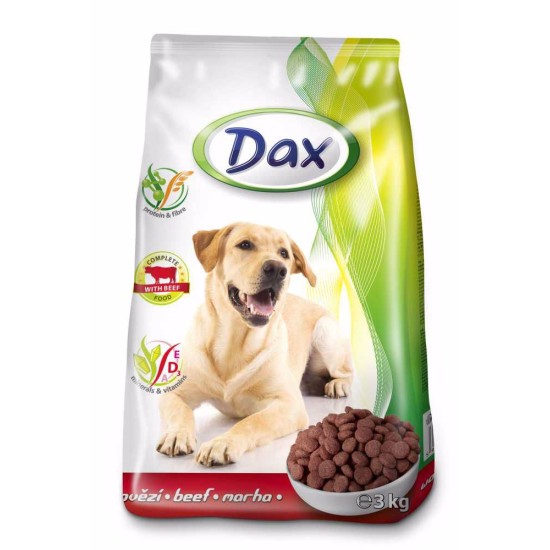 Dax dog granulės su jautiena 3 kg