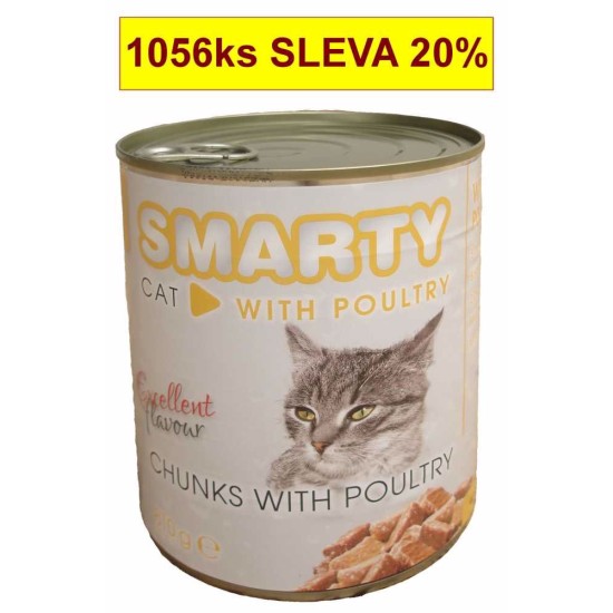 SMARTY Cat Paukštiena gabalėliai konservas 810 g SMARTY Cat Paukštiena gabalėliai konservas 810 g