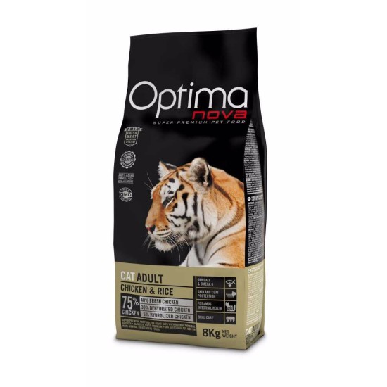 OPTIMAnova cat Suaugusiųjų Vištiena & Ryžiai 8 kg OPTIMAnova cat Suaugusiųjų Vištiena & Ryžiai 8 kg