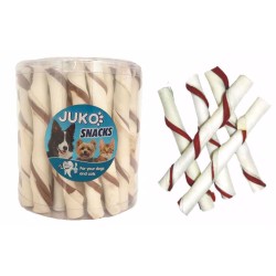 JUKO Skanėstas šunims iš balintos odos su vištienos skoniu, 35 vnt. 