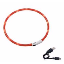 LED apykaklė įkraunama Karlie, oranžinė 75 cm