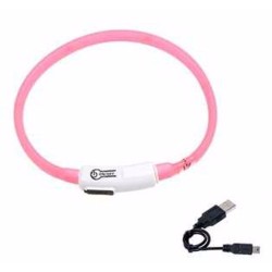 LED apykaklė įkraunama Karlie, rožinė 35 cm LED apykaklė įkraunama Karlie, rožinė 35 cm