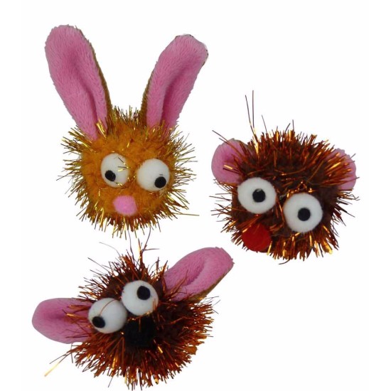 Žaislas katėms veidas su ausimis