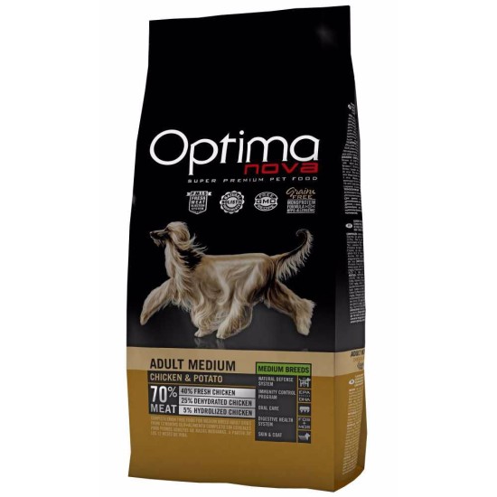 OPTIMAnova suaugęs vidutinis vištiena & bulvė GF 2 kg OPTIMAnova suaugęs vidutinis vištiena & bulvė GF 2 kg